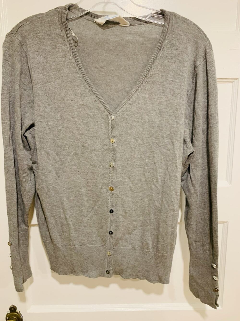 Primark Cares Women’s Large Grey Cardigan Button Closure